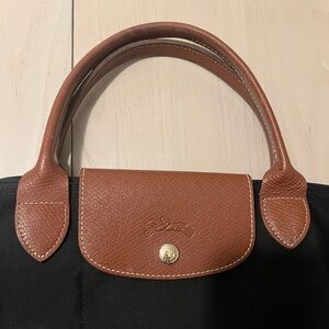 Longchamp medium black Le Pilage tote bag